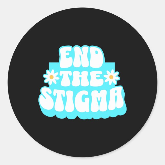 End The Stigma Daisies Sticker  (Front)