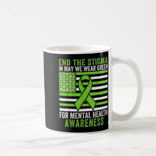 End the Stigma Flag Mental Health Awareness Men Coffee Mug