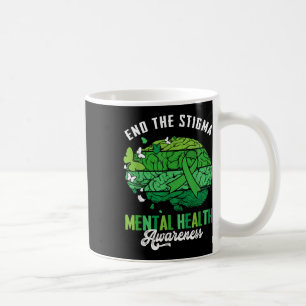 End The Stigma Mental Health Awareness Brain & Coffee Mug