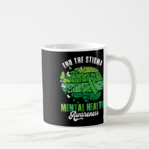 End The Stigma Mental Health Awareness Brain & Coffee Mug