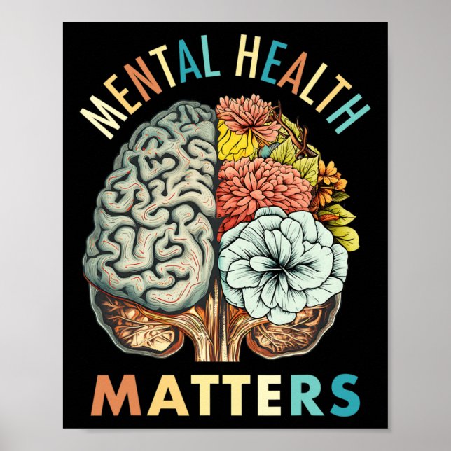 End The Stigma Mental Health Problems Mental Aware Poster (Front)