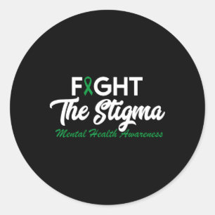End The Stigma Mental Health Problems Mental Healt Classic Round Sticker