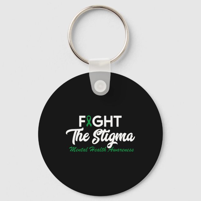 End The Stigma Mental Health Problems Mental Healt Key Ring (Front)