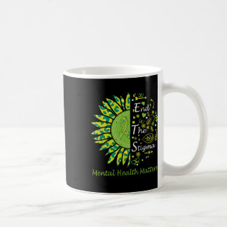 End The Stigma Mental Health Problems Ribbon Aware Coffee Mug