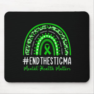 End The Stigma Mental Health S Awareness Boho Rain Mouse Pad
