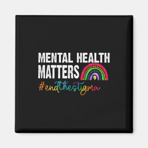 End The Stigma Mental Health S Awareness Rainbow Magnet