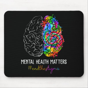 End The Stigma Mental Health S Mental Awareness Gi Mouse Pad