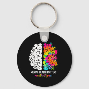 End The Stigma Mental Health S Mental Health Aware Key Ring