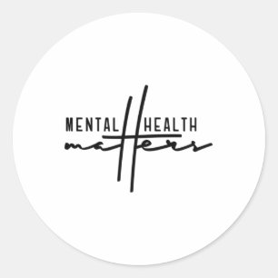 End The Stigma Mental Problems Classic Round Sticker