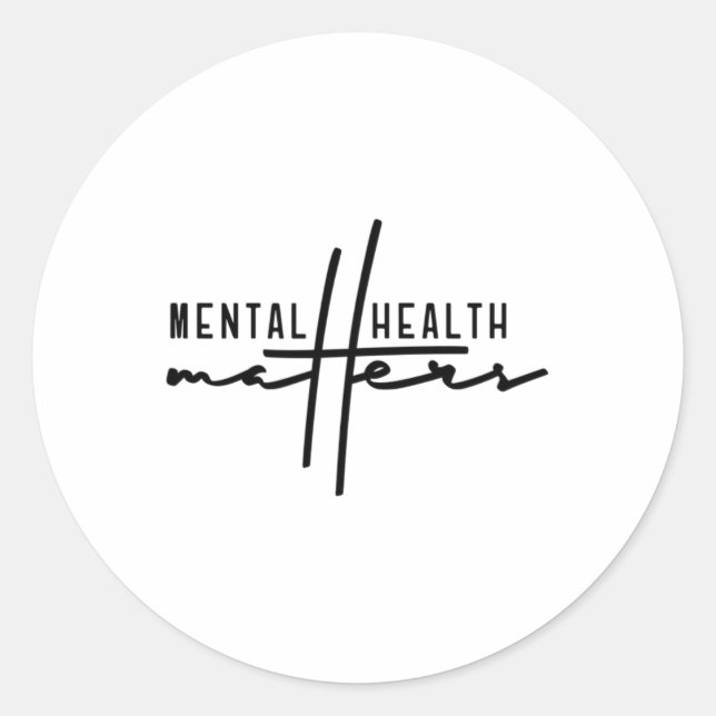 End The Stigma Mental Problems  Classic Round Sticker (Front)