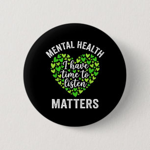 End the Stigma Sunflower Mental Health Awareness 6 Cm Round Badge