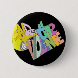 End the Violence 6 Cm Round Badge