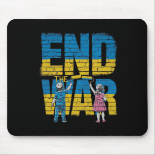 End The War Graffiti Children Support Zelensky Ukr Mouse Pad