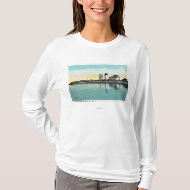 End Tip of Cape Cod View of Long Point T-Shirt (Front)