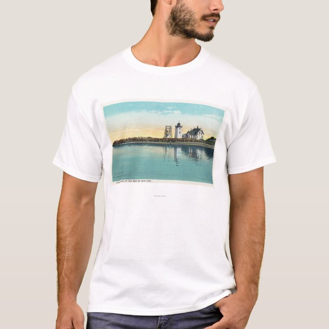End Tip of Cape Cod View of Long Point T-Shirt (Front)