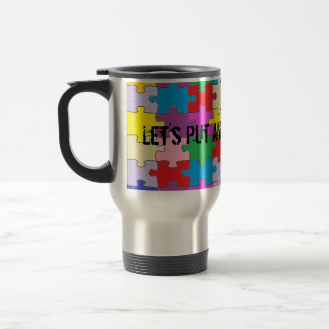 End To Autism Stainless Travel Mug (Left)
