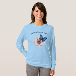 End Trafficking Now: Butterfly Hope Long Sleeve T-Shirt