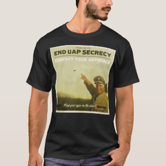 End Uap Secrecy - Contact Your Officials - Retro ' T-Shirt