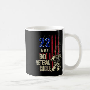 End Veteran Suicide Awareness 22 A Day Patriotic U Coffee Mug