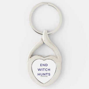 End Witch Hunts Heart Key Ring