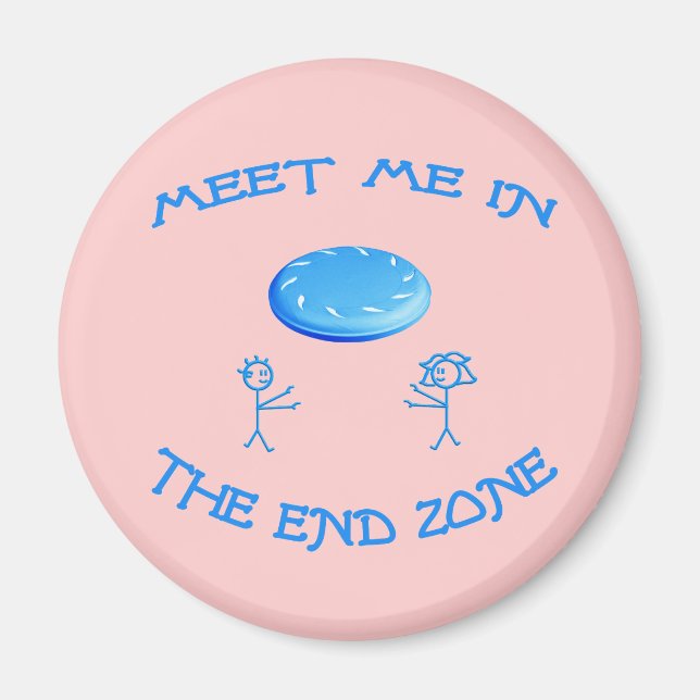 End Zone Frisbee Magnet (Front)
