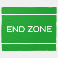 END ZONE Sleek White Text Stripes On Bright Green