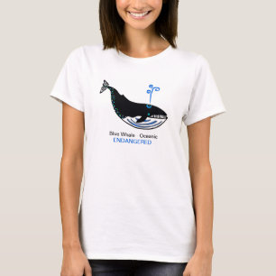Endangered animal -Cool Blue WHALE - Oceans T-Shirt