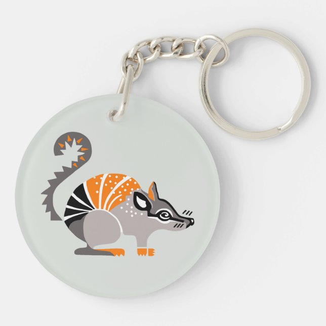 Endangered animal -Cool NUMBAT - Marsupial - Wildl Key Ring (Back)
