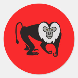 Endangered animal - Lion-tailed MACAQUE- Wildlife Classic Round Sticker
