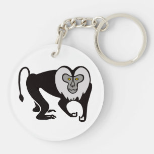 Endangered animal Lion-tailed- MACAQUE -Wildlife Key Ring