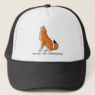 Endangered animal - Red WOLF - Wildlife warrior - Trucker Hat