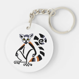 Endangered animal - Ring-tailed LEMUR - Primate- Key Ring