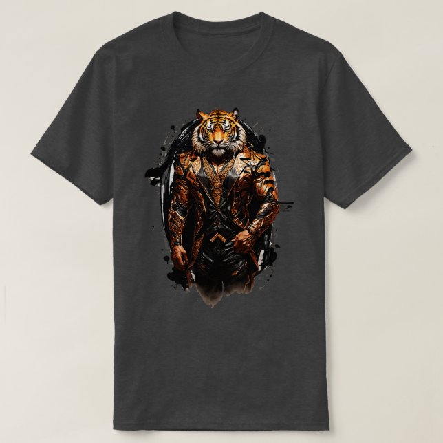 Endangered Animals Bengal Tiger Farrok T-Shirt (Design Front)