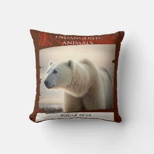 Endangered Animals - Polar Bear Cushion
