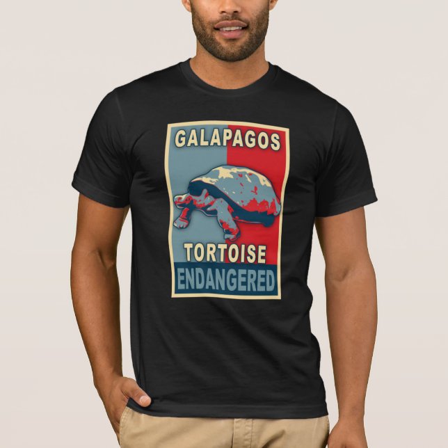 Endangered Galapagos Tortoise Pop Art Tshirts (Front)
