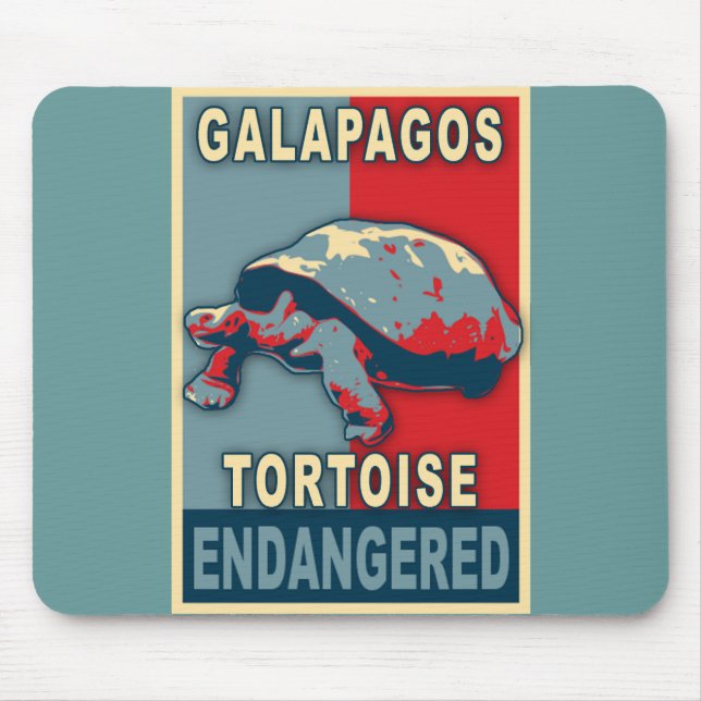 Endangered Galapagos Tortoise Pop Art Tshirts Mouse Pad (Front)