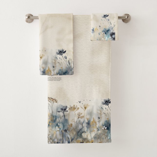 Endangered Hand-Painted Macaw Bath Towel Set (Insitu)