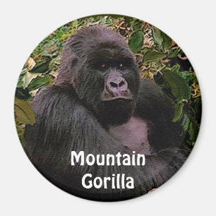 Endangered Mountain Gorilla Great Apes Art Magnet