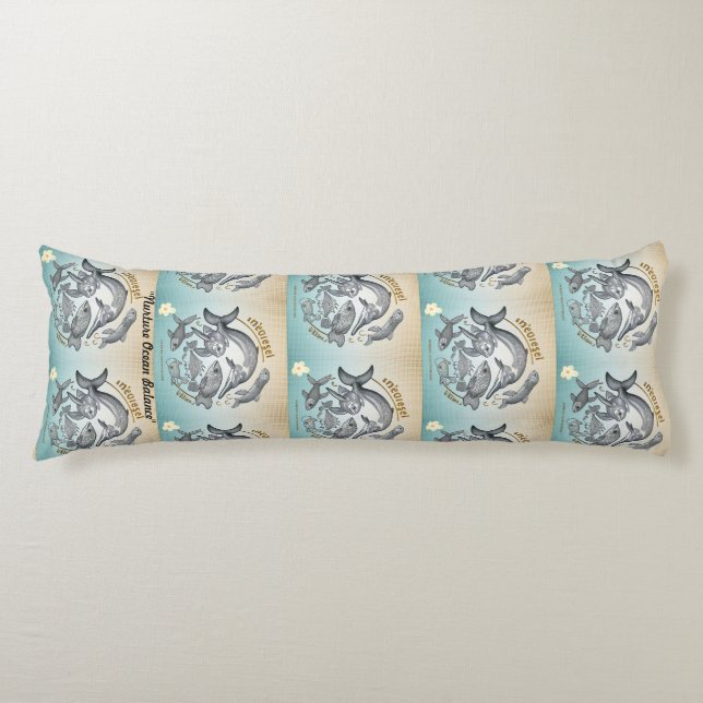 "Endangered Ocean" Body Cushion (Front)