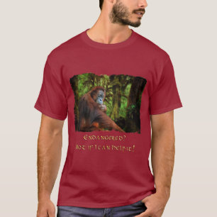 Endangered Orangutans Primate Wildlife Art T-Shirt