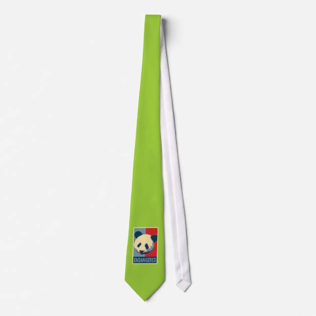 Endangered Panda Pop Art Design Tie (Front)
