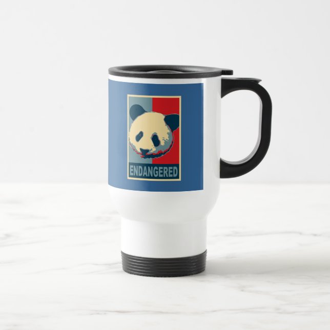 Endangered Panda Pop Art Design Travel Mug (Right)
