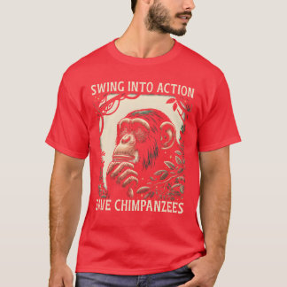 Endangered Species Chimpanzee Animal Rights friend T-Shirt