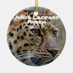 Endangered Species Series Amur Leopard Ceramic Ornament