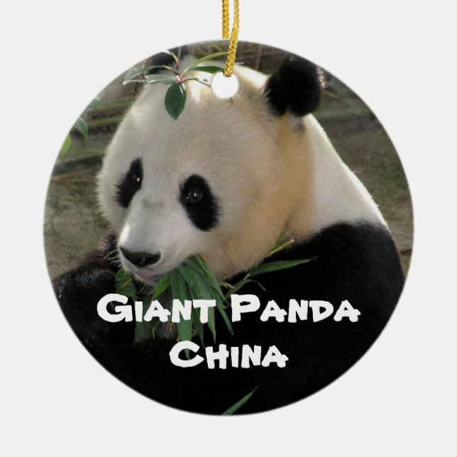 Endangered Species Series Giant Panda Ceramic Ornament (Front)