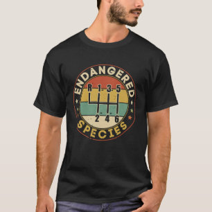 Endangered Species Stick Shift Manual Transmission T-Shirt