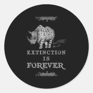 Endangered Zpecies Rhino - Environmentalist Classic Round Sticker