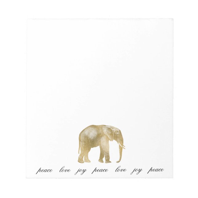 Endangerment African Safari Elephant Notepad (Front)