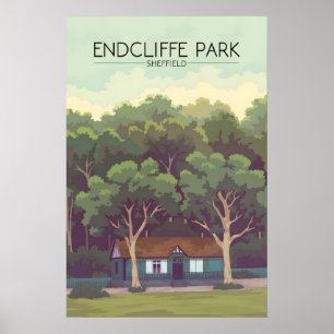 Endcliffe Park Sheffield Travel Poster