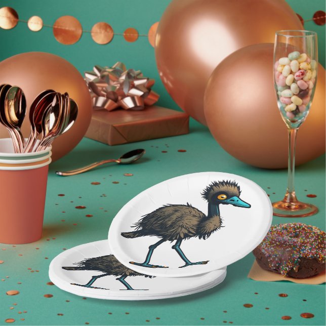 Endearing Emu Paper Plate (Multi)